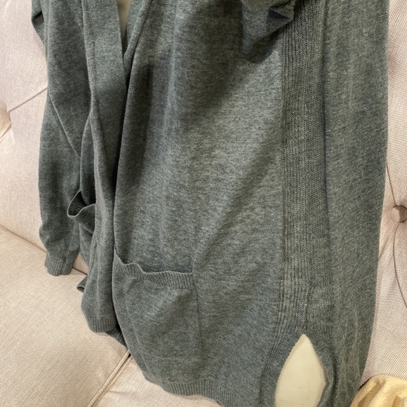 GAP long fine knit lots linen mix cardigan jacket with pockets green size M - Picture 13 of 16